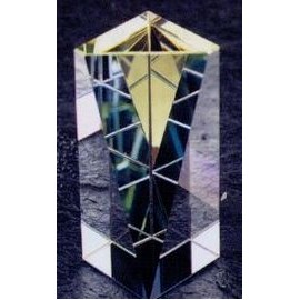 Optic Crystal Rainbow Pillar Award (4"x1 9/16"x1 9/16")