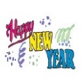 Happy New Year Stock Temporary Tattoo