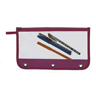 Clear 3-Ring Binder Pencil Case