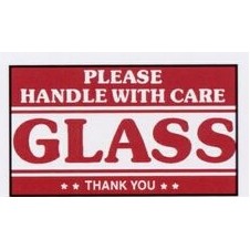 High Visibility Warning Labels (Glass)