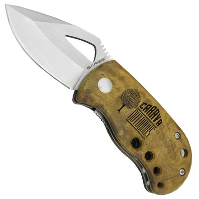 Maple Burl Fat Boy - Wooden Pocket Knife