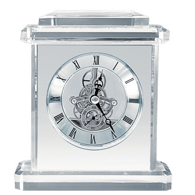 Jumbo Crystal Gear Clock (6¼"x7 1/8"x2")