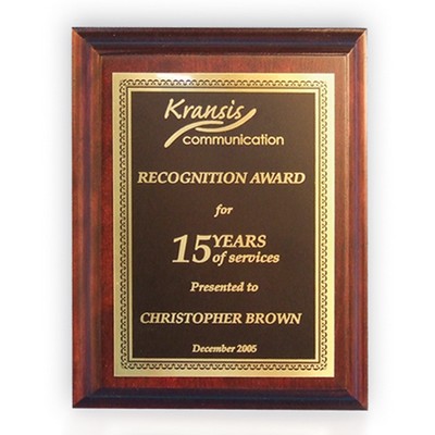 Wood Frame Plaque/Award/Recognition