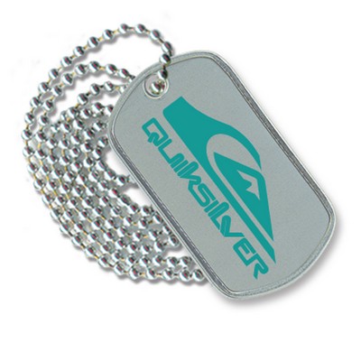 Pad Printed Dog Tag w/ 30" Neck Chain