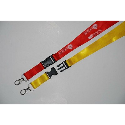 Polyester Lanyard w/Metal Clip (21"x¾")