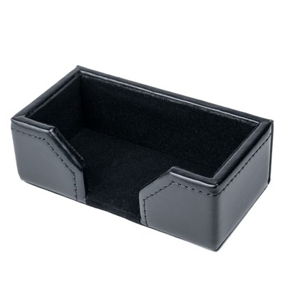 Bonded Leather Black Business Card Holder