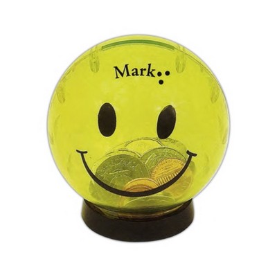 3" x 3" Smiley Face Bank