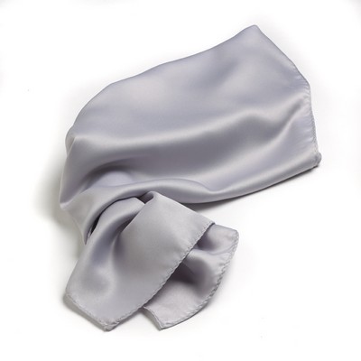 Discontinued - Light Gray Silk Scarf - 30"x30"