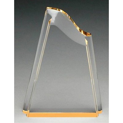 Symphony Designed Acrylic Gold Reflective Base Award - 9" Tall