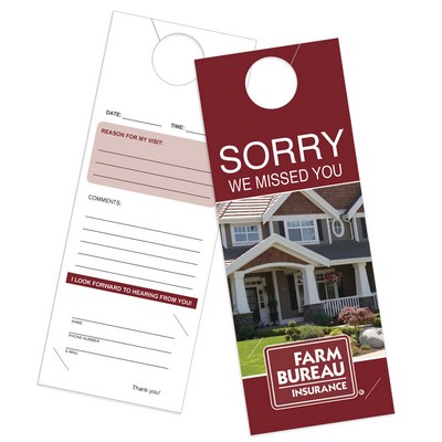 Door Hanger w/Business Card Slits (4-1/4" x 11")