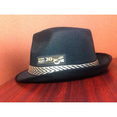 Black Mesh Fedora Hat