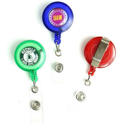 Round Retractable Badge Holder