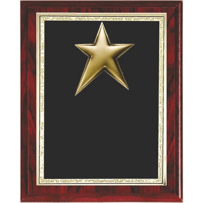 Mahogany Brown Star Plaque (7"x9")