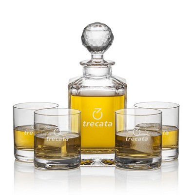 Bainbridge Decanter & 4 On-the-Rocks