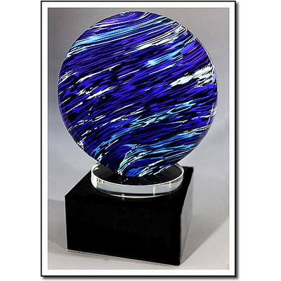 Neptune Art Glass Sculpture w/ Marble Base (3"x4.75")