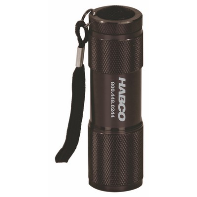 Black 9 LED Flashlight with Strap