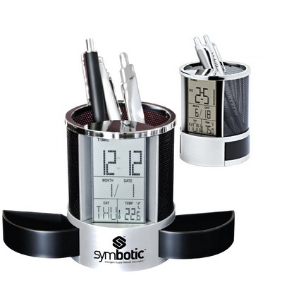 Multi-Function Desk Caddy Clock