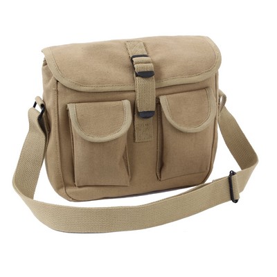 Khaki Canvas Ammo Shoulder Bag