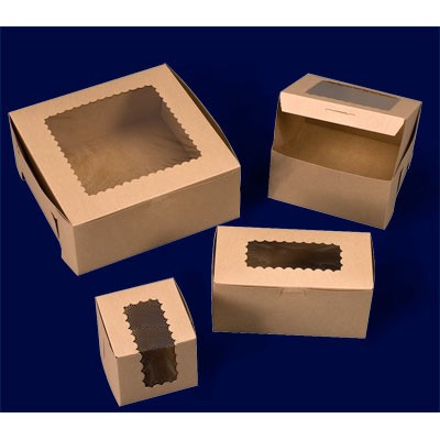 Ohio Valley Waterfall Windowed Kraft Cupcake Box (8"x4"x4")