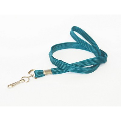 3/8" Flat Braid Blank Lanyard w/Attachment