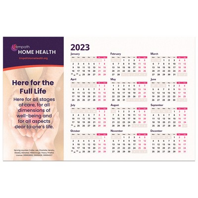 Counter Mat Calendar/Schedule/Info sheet (11"x17")