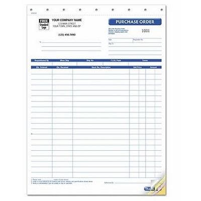 Large Purchase Order Form (3 Part)