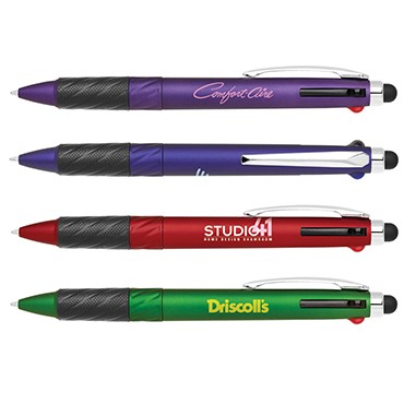 Plastic 4-In-1 Stylus Ball Point Pen