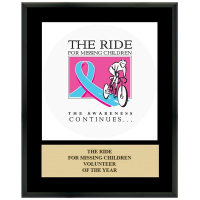 Black Full Color Plaque w/ Engraved Plate (12"x15")