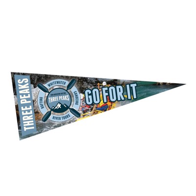 Printed Strip Pennant (4"x10") Four Color Process Imprint, No-Strip (Printed)