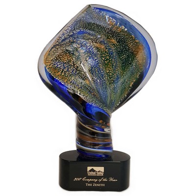 Diamond Twist Art Glass Award, 11"