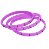 Custom Slim Ultra Violet Debossed Silicone Wristband