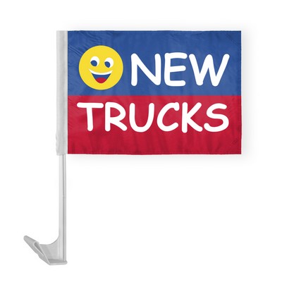 New Trucks Smiley Car Flags 12x16 inch