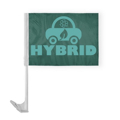 Hybrid Car Flags 12x16 inch