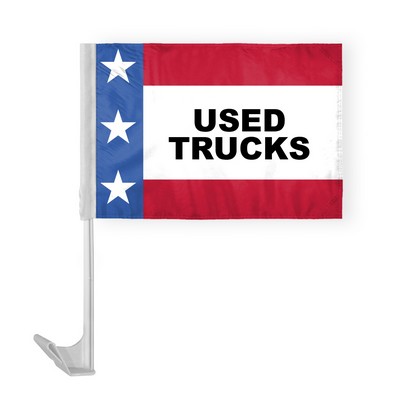 Patriotic Used Trucks Car Flags 12x16 inch