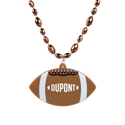 Football Medallion w/Football Beads