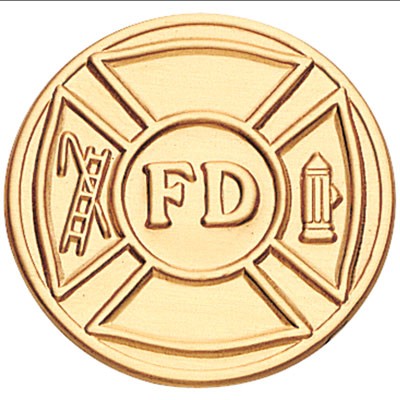 2" Fire Department Stamped Medallion Insert Disc