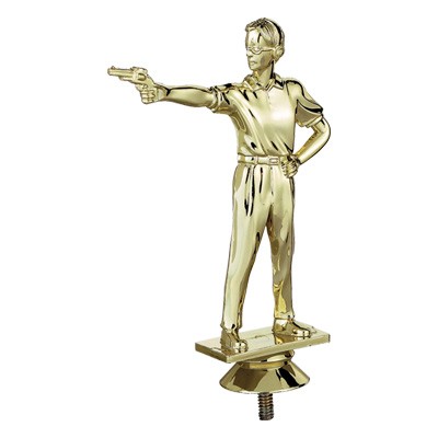 Male Pistol Shooter Trophy Figure