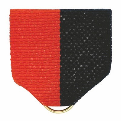 RL Series Pin Back Orange & Black Ribbon w/Metal Ring