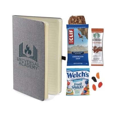 Notebook with Healthy Snacks