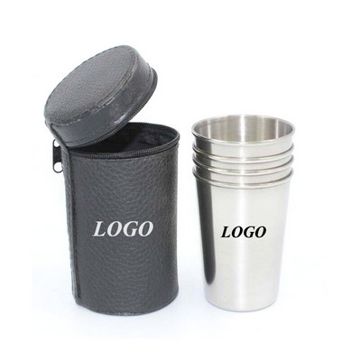 6 Oz. Stainless Steel Drinking Cup Set of 4