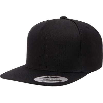 Yupoong® YP Classics™ Premium Five Panel Wool Blend Snapback Cap (Blank)