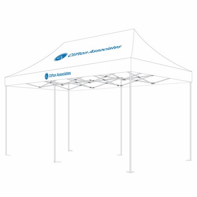 Heavy Duty Mega Aluminum 13x26 Custom Canopy Kit (Full Color Thermal Print, 2 Locations)