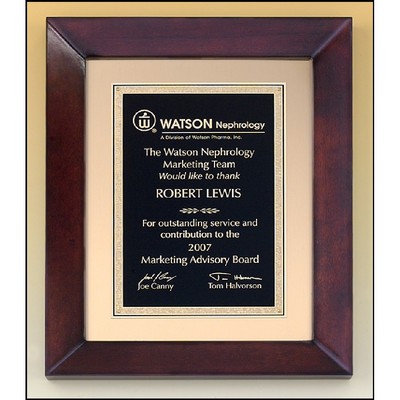 Cherry Finish Wood Frame Plaque (12" x 15")