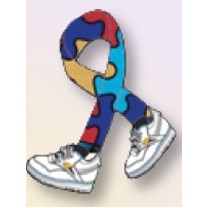 Walking Puzzle Ribbon Lapel Pins