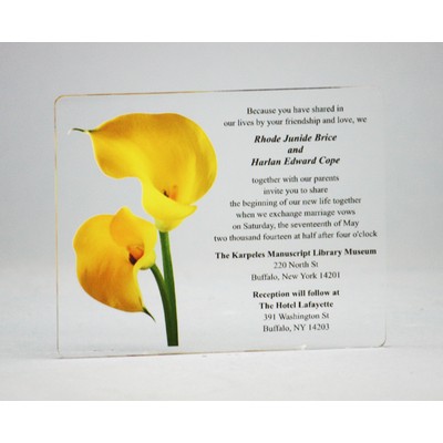 4.5" x 6" - Clear Acrylic Invitations