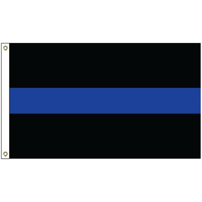 3' x 5' Thin Blue Line Flag w/ Heading & Grommets