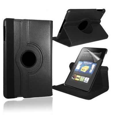 Kidder Rotate Leatherette Case for Kindle Fire HD 7 (Black)