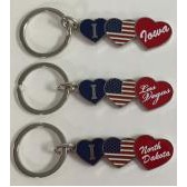 I Love USA Key Tag