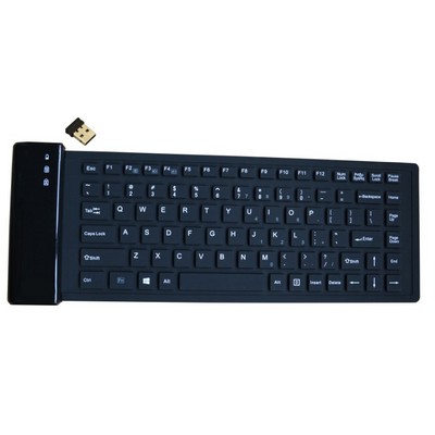 87 Keys Portable 2.4G Wireless Silicone Keyboard