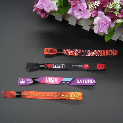 Sublimated Admission Bracelet w/One-Time Use Plastic Bean (15mm x 350mm)